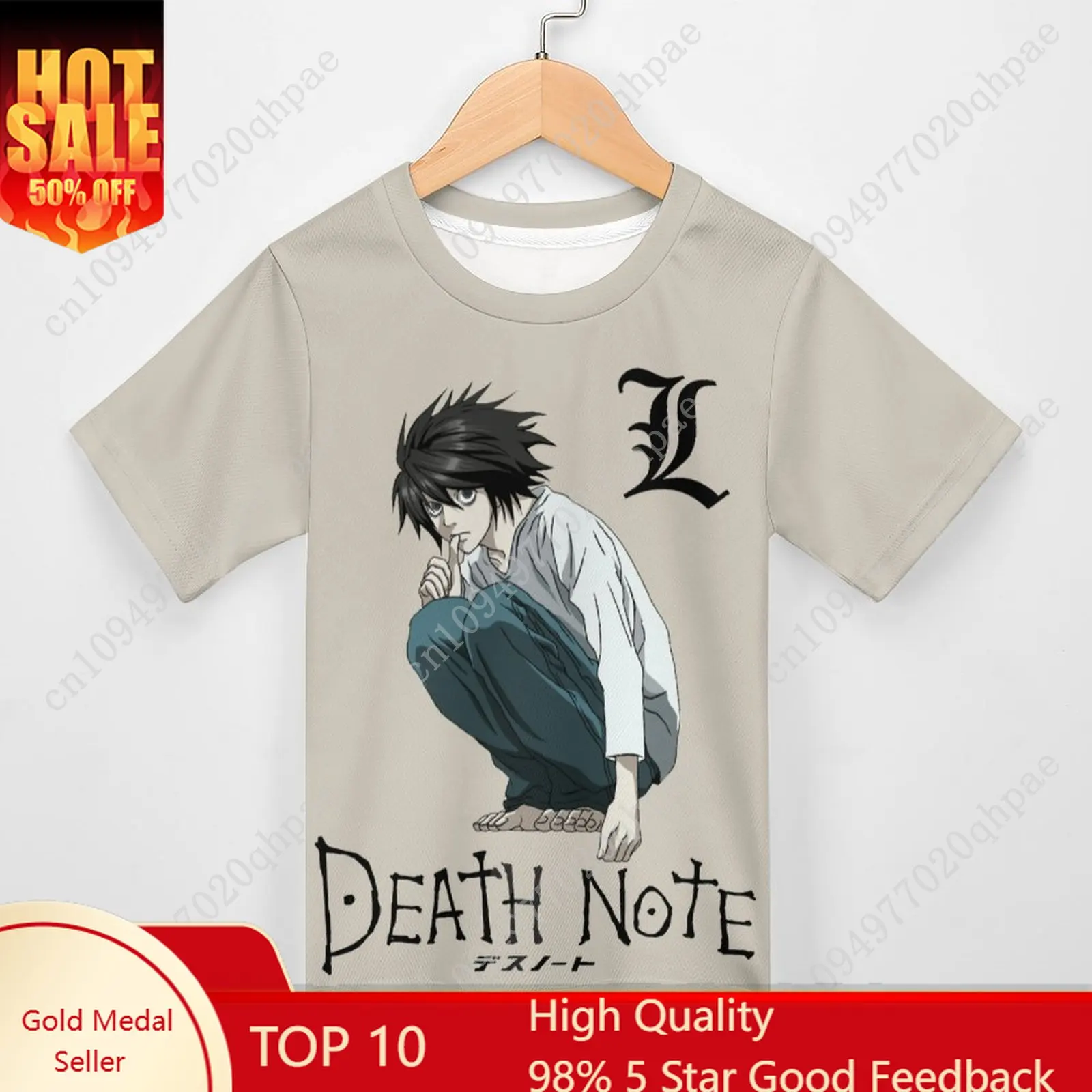 

Death Note T Shirt Boys Girls Childs Cotton Short Sleeves Tlightweight Breathable Comfortable Tshirt Custom Made Summer Tops