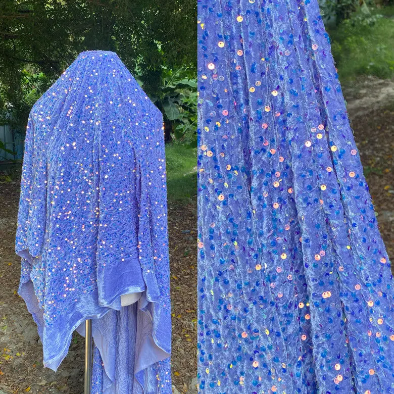 

5MM sequined stretch velvet fabric velvet sewing clothing stage costumes event decorations DIY dress sewing materials
