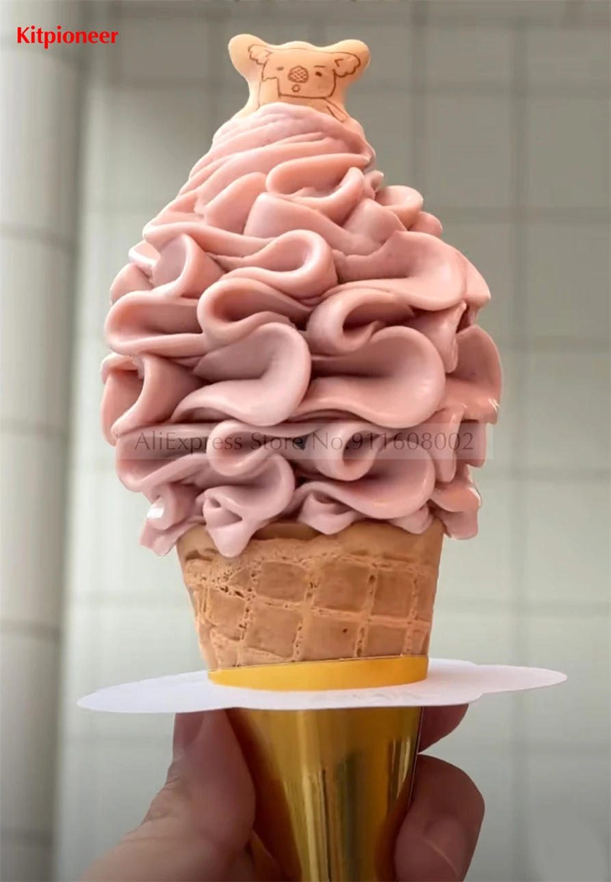 Tappo per modellare il gelato a forma di petali di fiori di un pezzo tappo per ugello in acciaio inossidabile pezzo di ricambio macchine per gelato