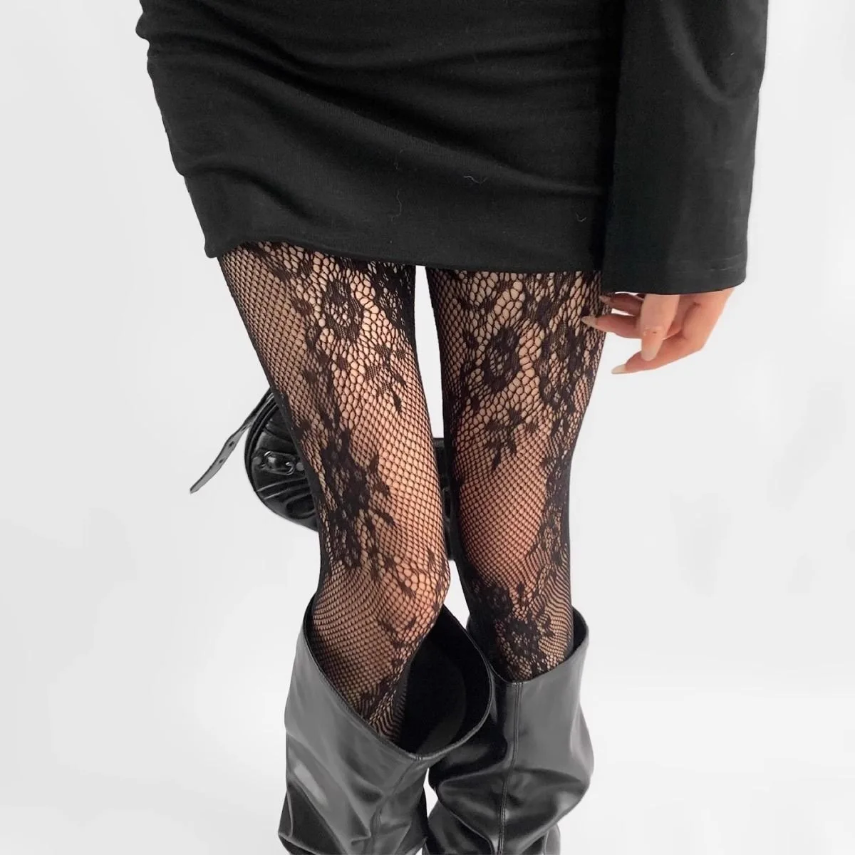 Classic Lolita Retro Floral Rattan Hot Tights Hollowed Out Lace Mesh Stockings Solid High Elasticity Bottomed Pantyhose Pants ﻿