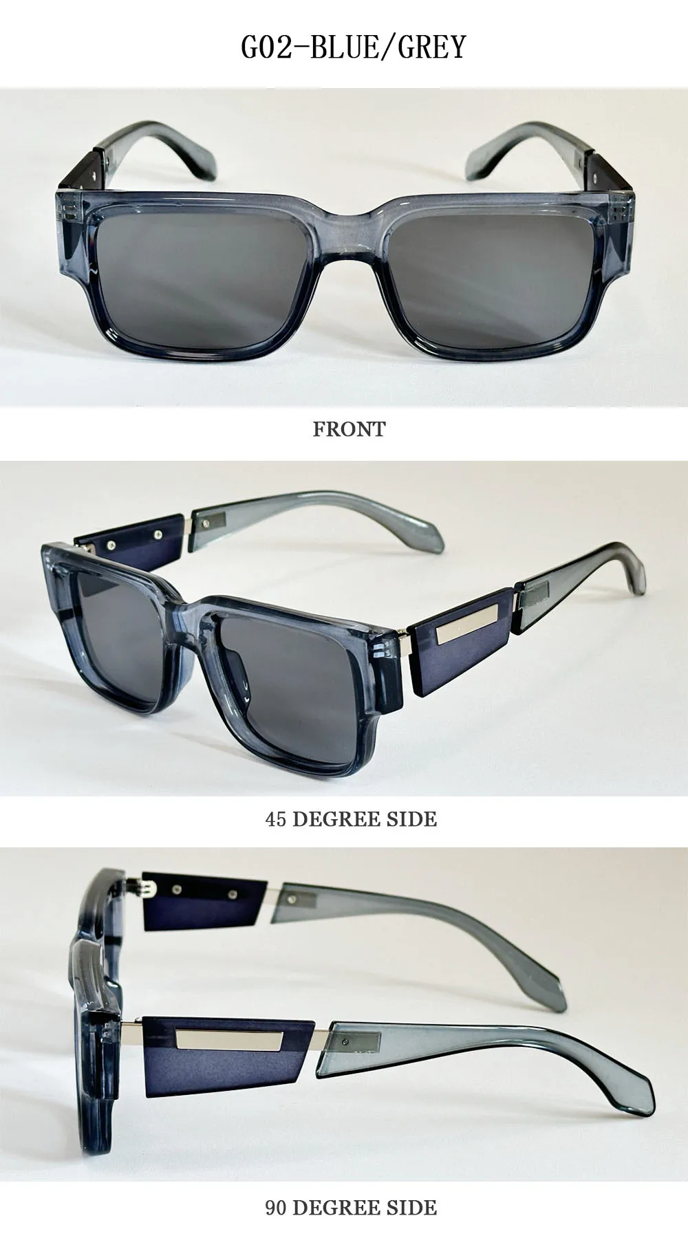 Neue Quadrat Sonnenbrille Männer Luxus Sonnenbrille Frauen Vintage-Mode Gläser Sommer Urlaub Gafas De Sol Hombre Lunette Soleil Femme – Detail 15