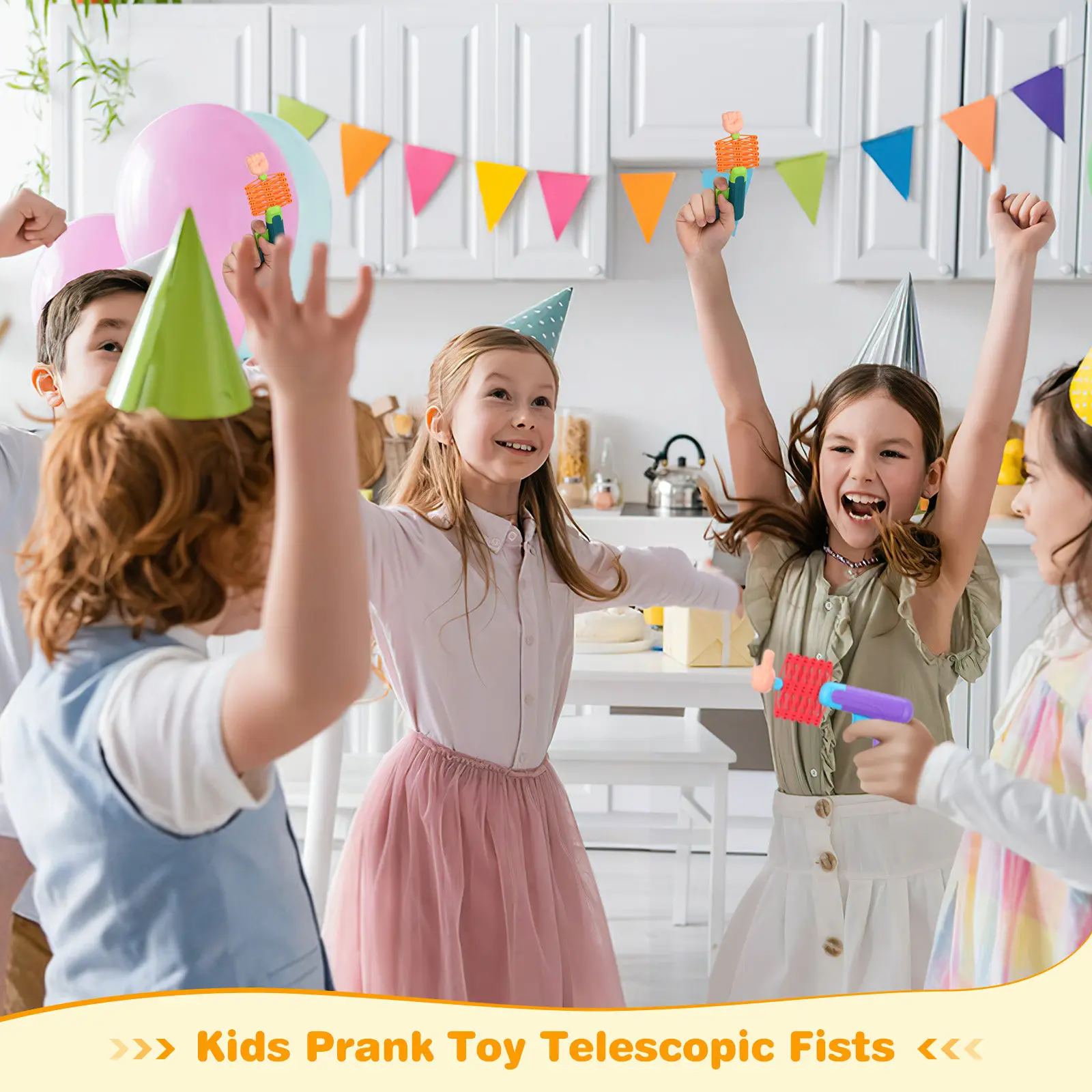 

2Pcs Spring Telescopic Fists Stress Relief Prank Office Indoor Outdoor Game for Kids Teens Toys for Kids Telescopic Fists Toy