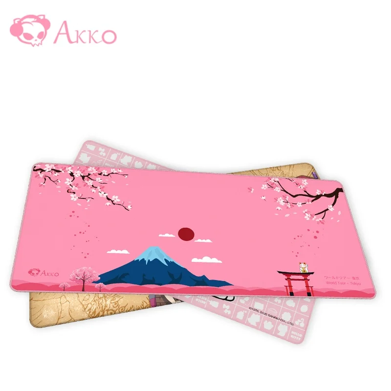 Akko Mount Fuji Cherry Blossom Powder Game Mouse Pad Table Pad Fine Face Lock Large Mouse Pad Office Writing Wear Comfortable