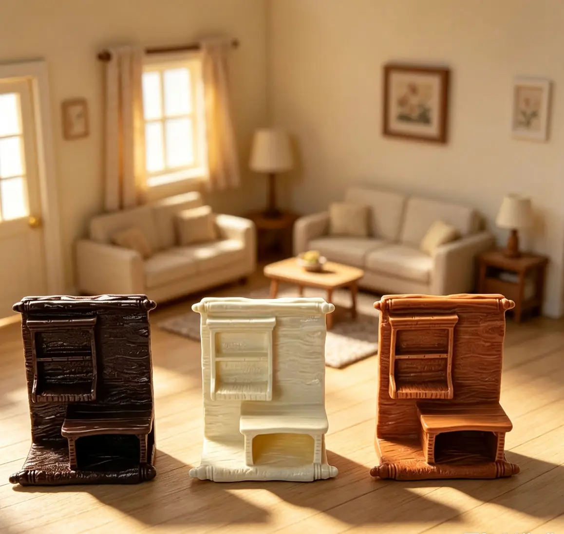 Dollhouse Scroll Cabinet Model Resin Ornament DIY Micro Landscape Scene Decor Miniature Study Room Accessory