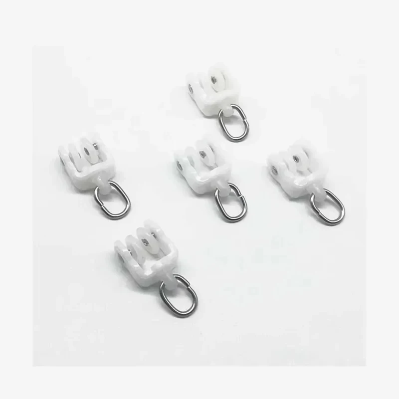 Curtain Rail Rollers / Silent Sliding Hooks - Wear-Resistant Plastic Wheel Carriers for Window, Shower, Door Tracks