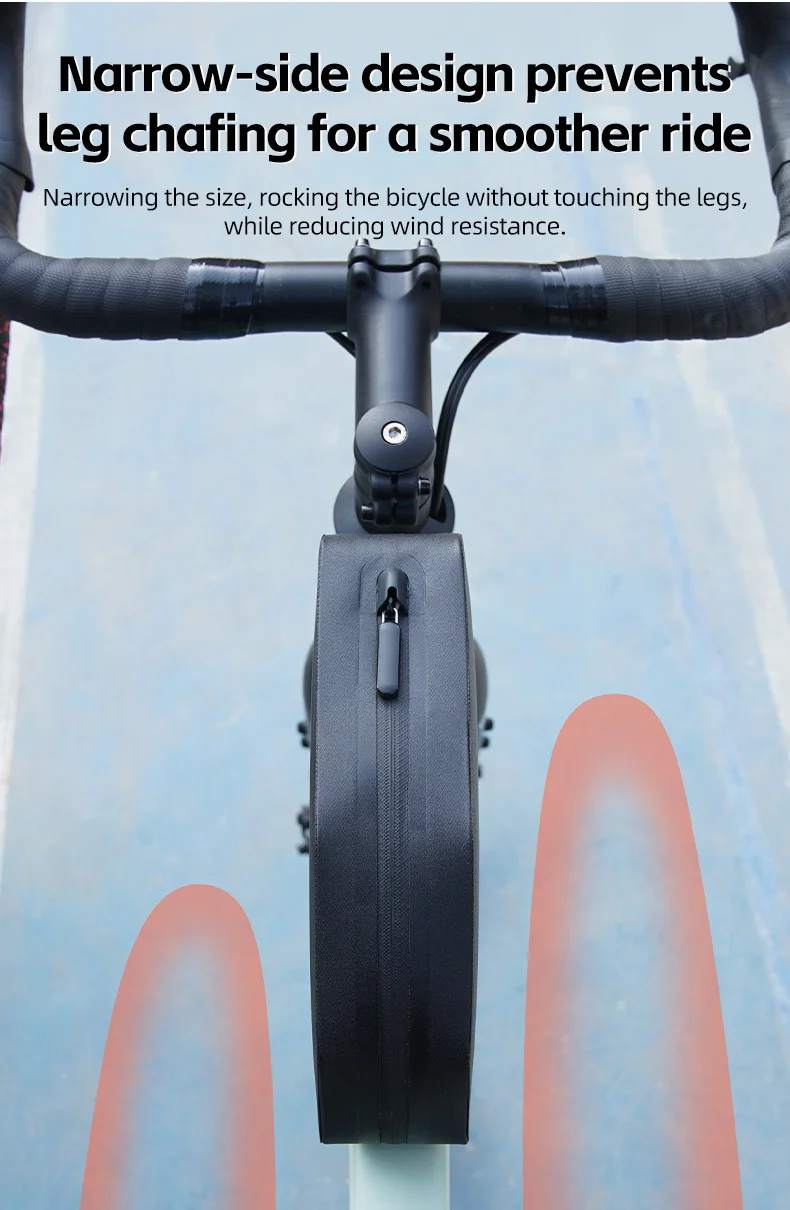 CXWXC Fahrrad-Oberrohrtasche Wasserdichte Hülle Mit Bolzenbefestigung & Riemen Aerodynamisch Geringer Widerstand Für Triathlon Gravel MTB Rennrad – Detail 9