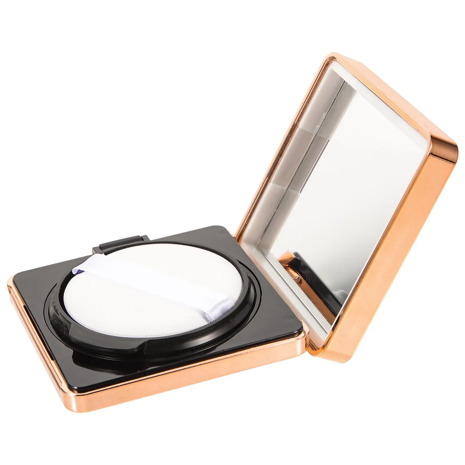 

3Pcs Rose Gold White Empty Cushion Foundation Case Magnetic Mirror Compact Powder Puff Container Travel Makeup Holder