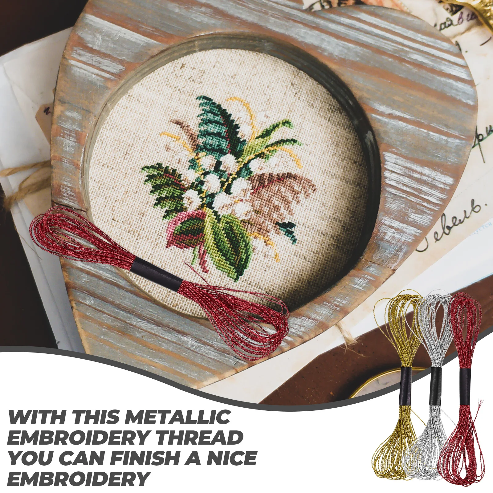

36 Rolls Metallic Embroidery Thread Exquisite Floss Multi-Function Durable Colorful Wear-Resistant Threads For Cross Stitching