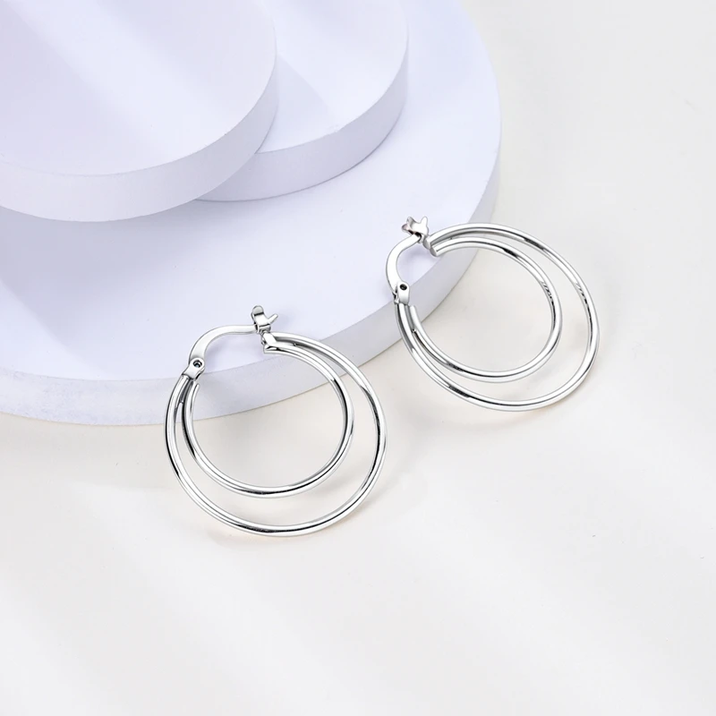 925 Sterling Silber Multi  Stilvolle Hoop Huggie Ohrringe für Frauen, Blaue Klare CZ, Vintage-Texturierter Muster, Alltagsschmuck für Partys – Detail 32