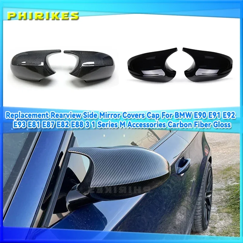 

Rearview Mirror Cap Wing Side Mirror Cover Fit For BMW LCI Facelifted Model E90 E91 2008-11 E92 E93 2010-13 LCI Car Accessories