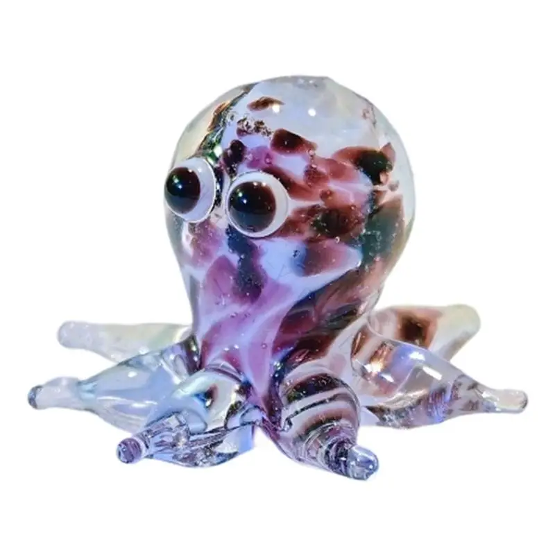 R7UF Miniature Octopus Glass Bead Multiple Colors For Handmade Accessories Making