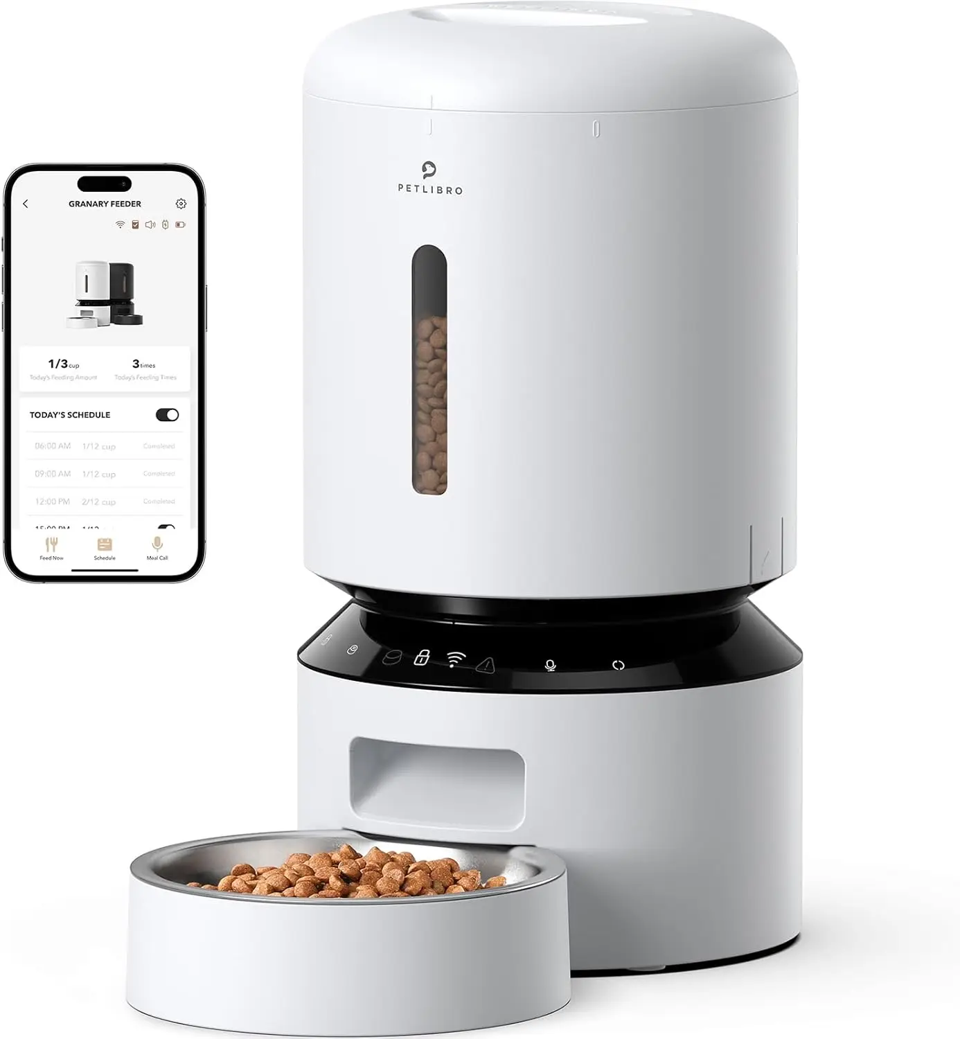 Automatic Cat Feeder, 5G WiFi Automatic Dog Feeder with Freshness Preservation, 5L Timed Cat Feeder with Low Food Senso