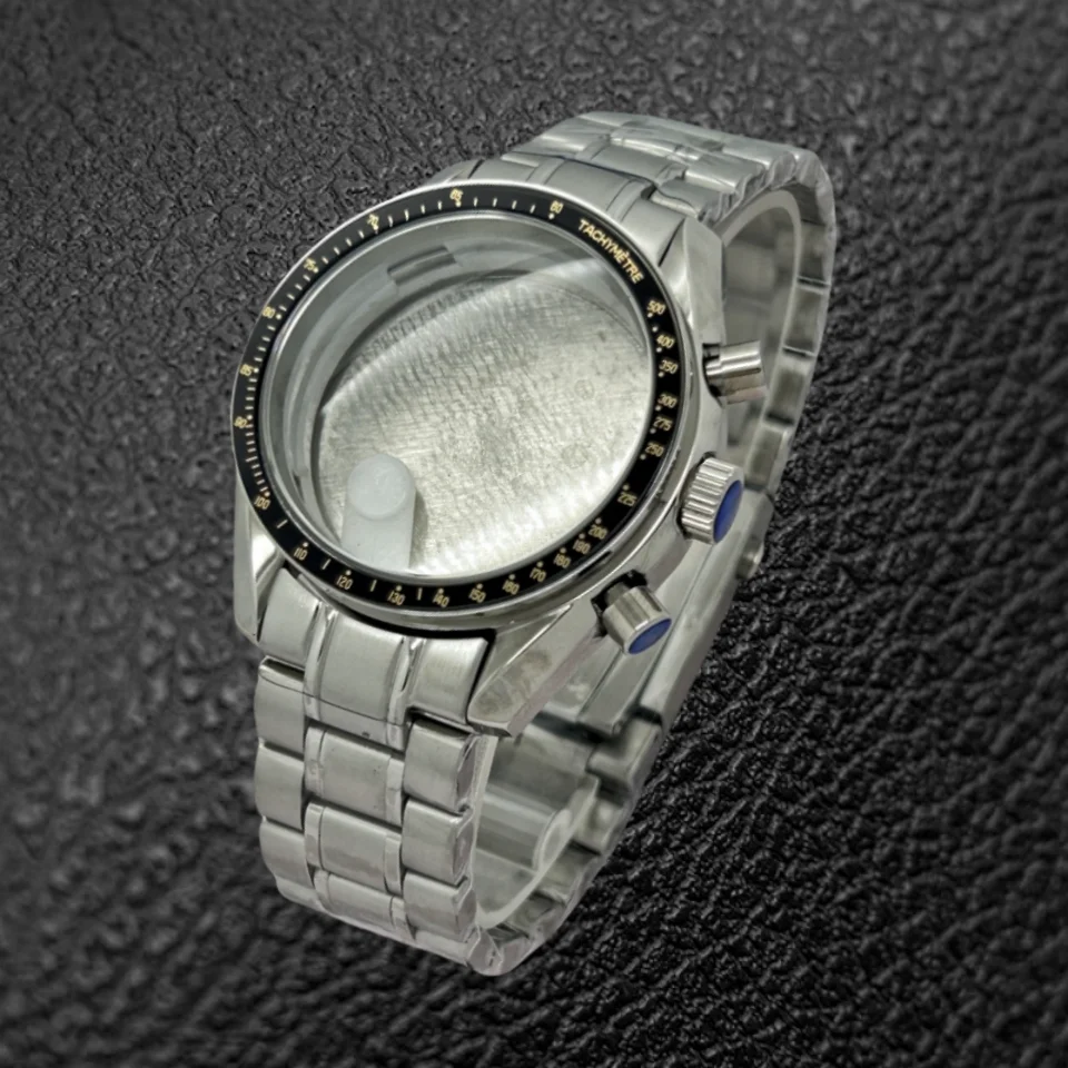 Multifunctional 39.7mm Chronograph Watch Case Suitable for Japan VK63A Quartz Movement Watch Parts Fits 20mm Watch Strap