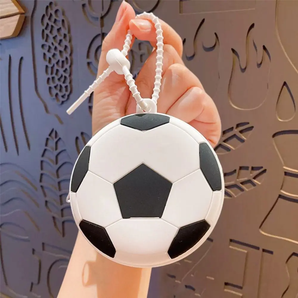 Portable Creative Sporty Ball Shaped Coin Purse Mini Waterproof Silicone Tennis Earphone Bag Cartoon Ball Shaped Pouch