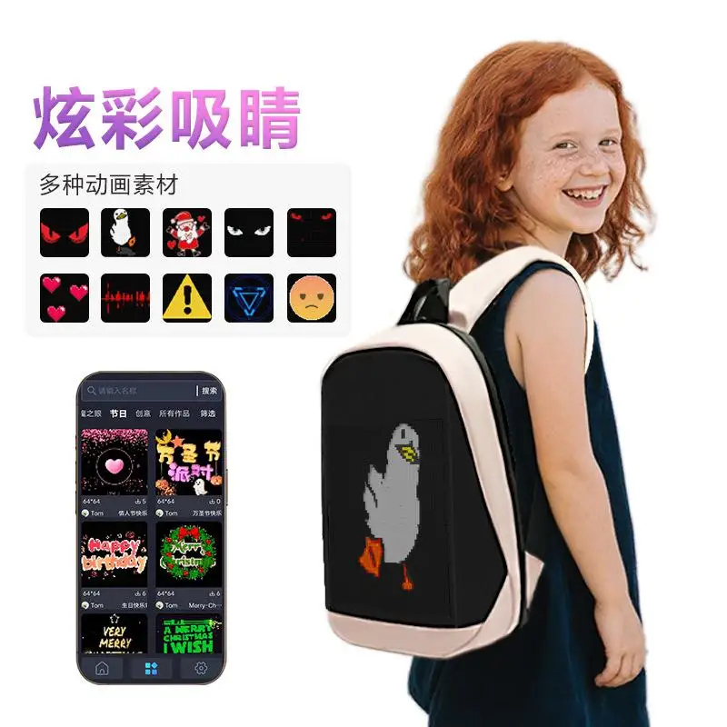 

Светодиодный рюкзак с гибким экраном для рекламы на открытом воздухе, персонализированный, полноцветный, для путешествий