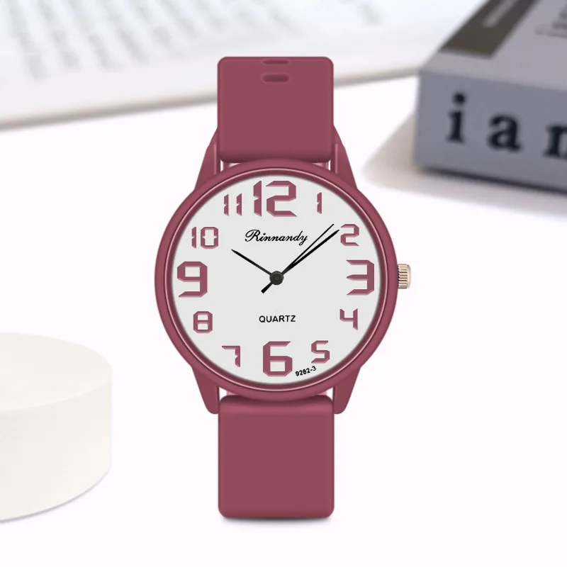 Vrouwen Mode Siliconen Horloges Set Minimalistische Hoge Kwaliteit Grote Wijzerplaat Dames Quartz Polshorloges Met Casual Klok Geschenken