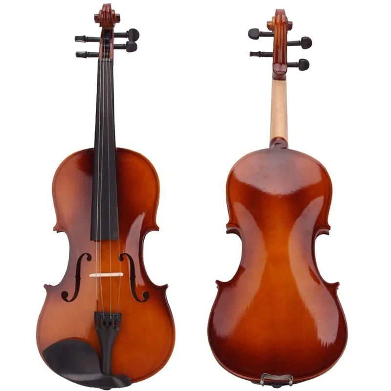 1/2 Size Student Violin Acoustic  Fiddle With Case Bow Rosin Natural Color Beinnger Fiddles SET