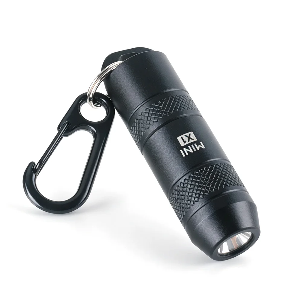 BORUiT Mini LED Keychain Flashlight Type-C Rechargeable Magnetic Torch Single Mode Pocket Lantern for Camping Hiking Emergency