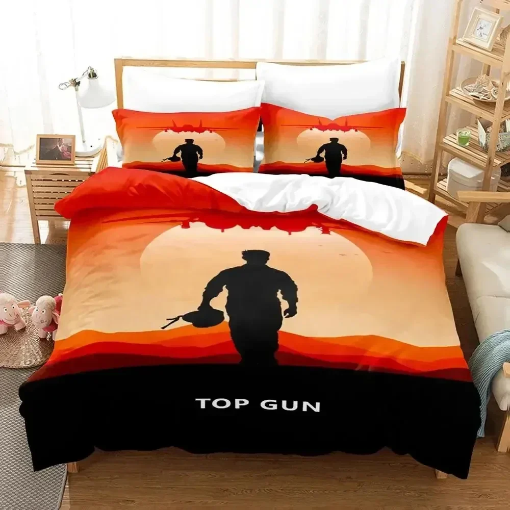 Luxury New 3D Print Top Gun Maverick Bedding Set Duvet Cover Bed Set Quilt Cover Pillowcase Comforter king Queen Size Bedding