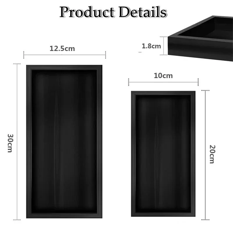 Bathroom Counter Tray, Thickened Silicone Bathroom Vanity Tray, Shatterproof Durable Rectangle Bathroom Tray Soap Dispenser Tray