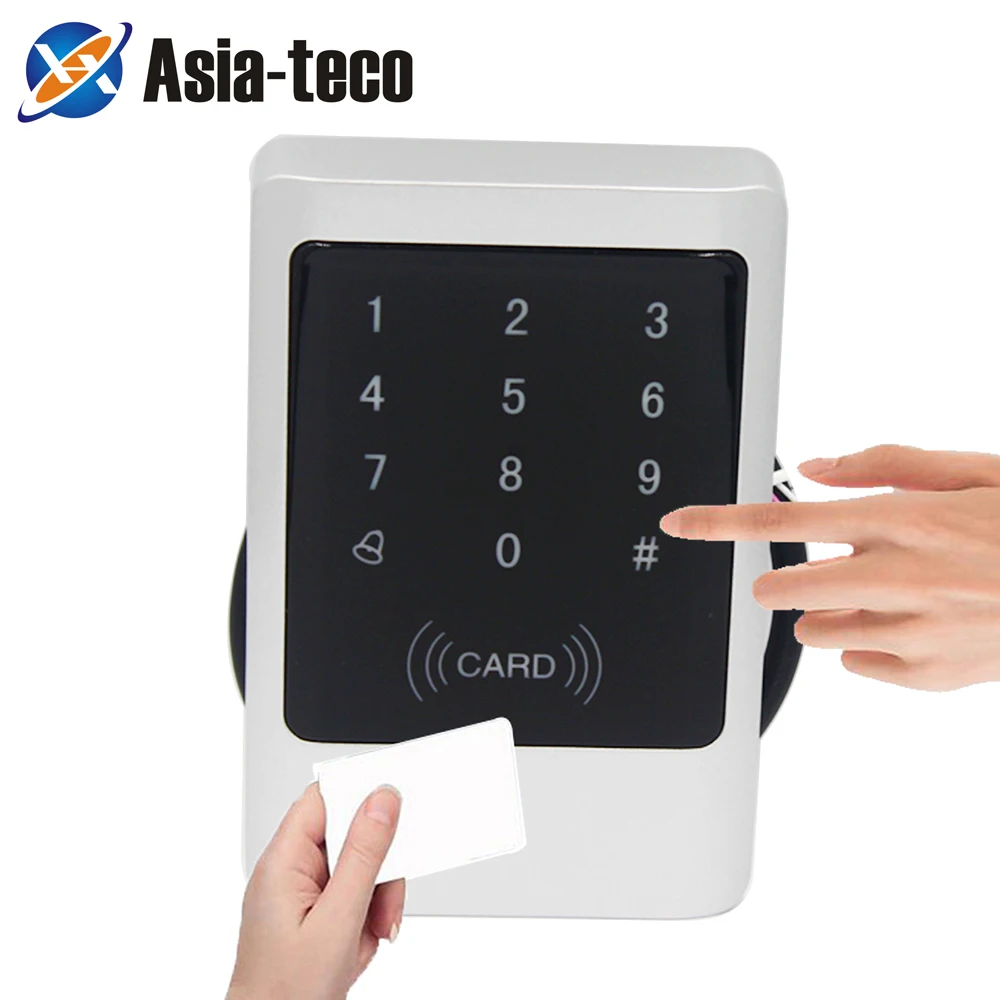 aluminium alloy shell 450 standard users Outdoor 125KHzs Waterproof Access Control Touch Metal Smart Keyless Lock Card Reader