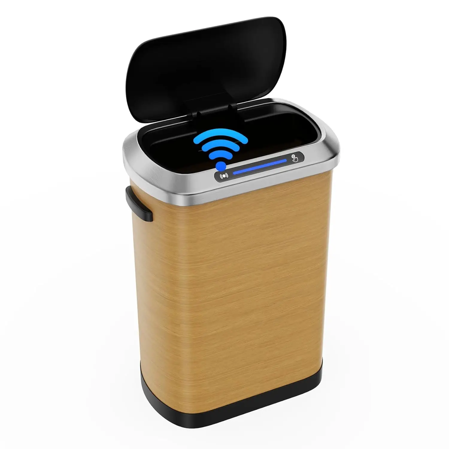 

13 Gallon Smart Automatic Trash Can, 50L Stainless Steel Sensor Waste Bin with Soft-Close Silent Lid and 30 Garbage, Customized