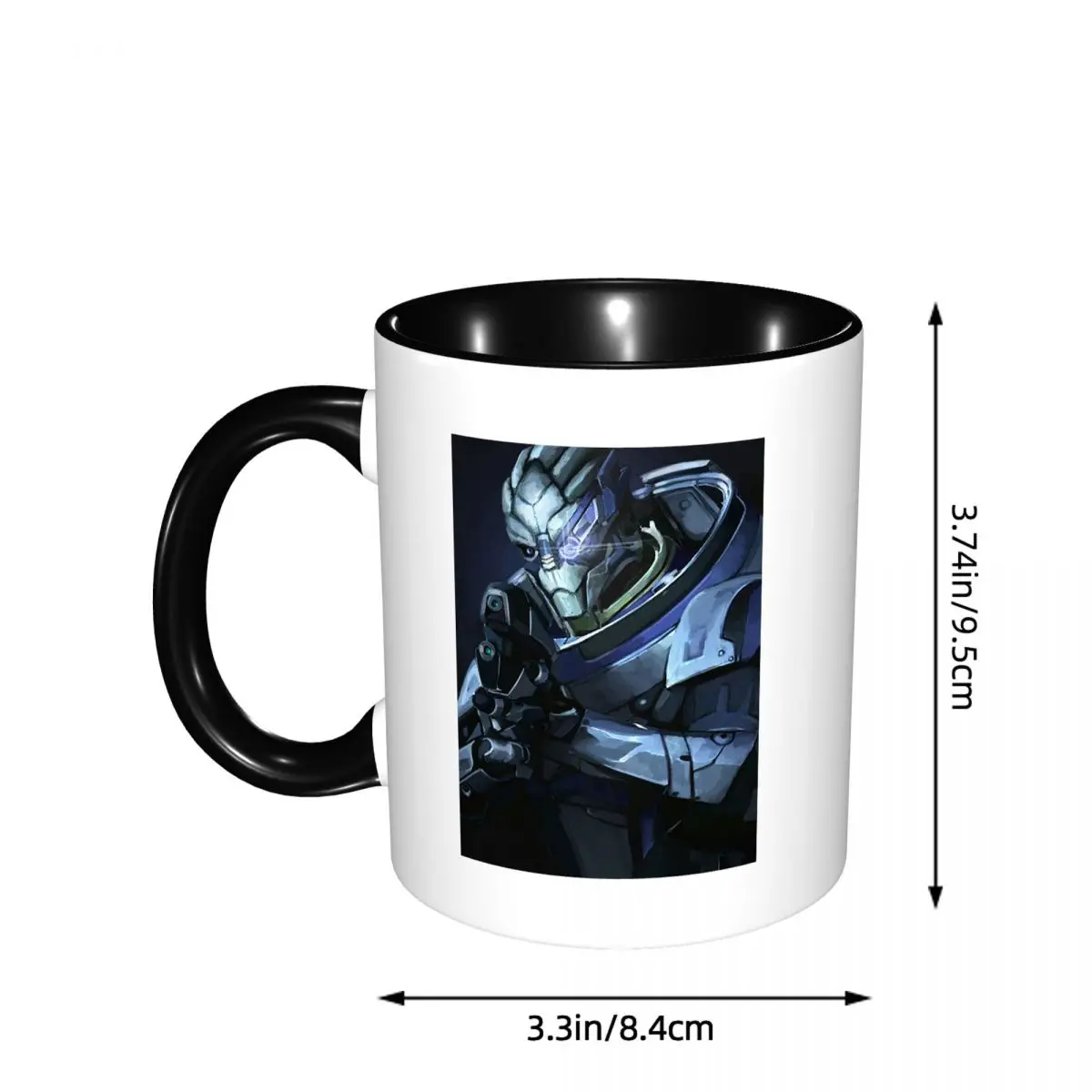 Garrus Vakarian Mass Effect Video Game Video Game Meme Space Mug Ceramic Coffee Cups Tea Mugs Milk Cup Drinkware Gift for Friend