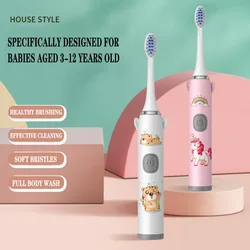 E6 CHILDREN'S Toothbrush Wings Cartoon Sonic Toothbrush Soft Bristle Electric Toothbrush (Batteries Not Included)