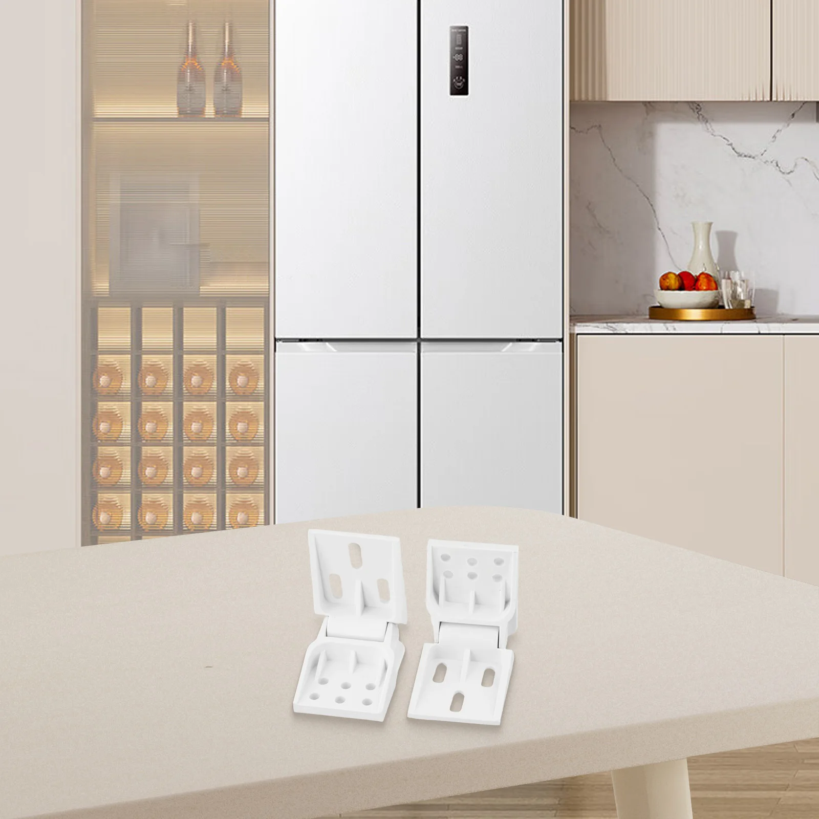 Plastic Folding Chest Door Hinges 2 Pack with Six Hole Design for Controlled Opening and Closing of Lid or Storage Chest