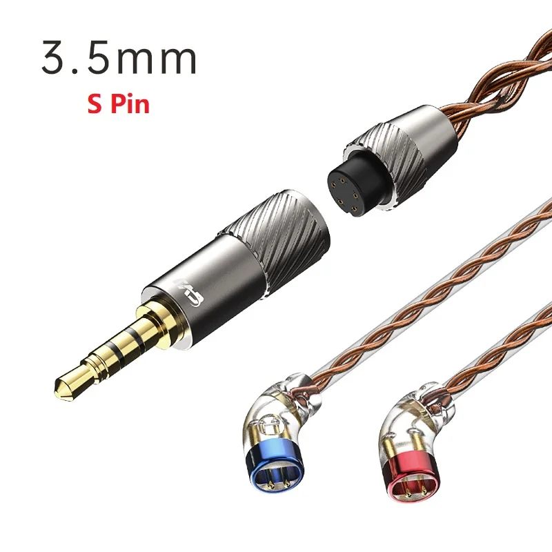 CVJ VS400 Earphone Cable Oxygen Free Copper 400 Cores Upgrade IEM 3.5/2.5/4.4mm  Wire 2Pin S QDC For KZ ZS10 Pro X AS24