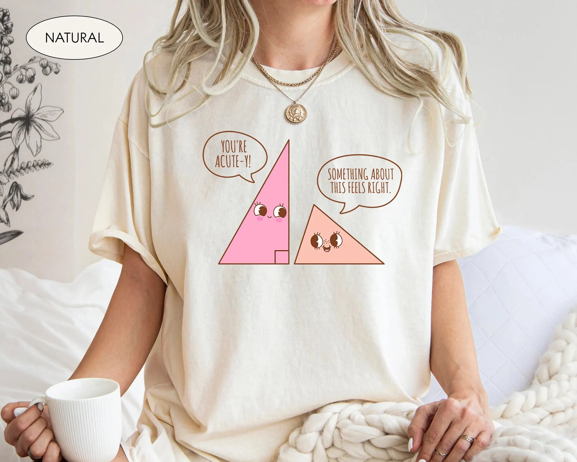 Cute Triangle Math Lover Teacher T Shirt Funny Joke Comfort Colors Geometry School