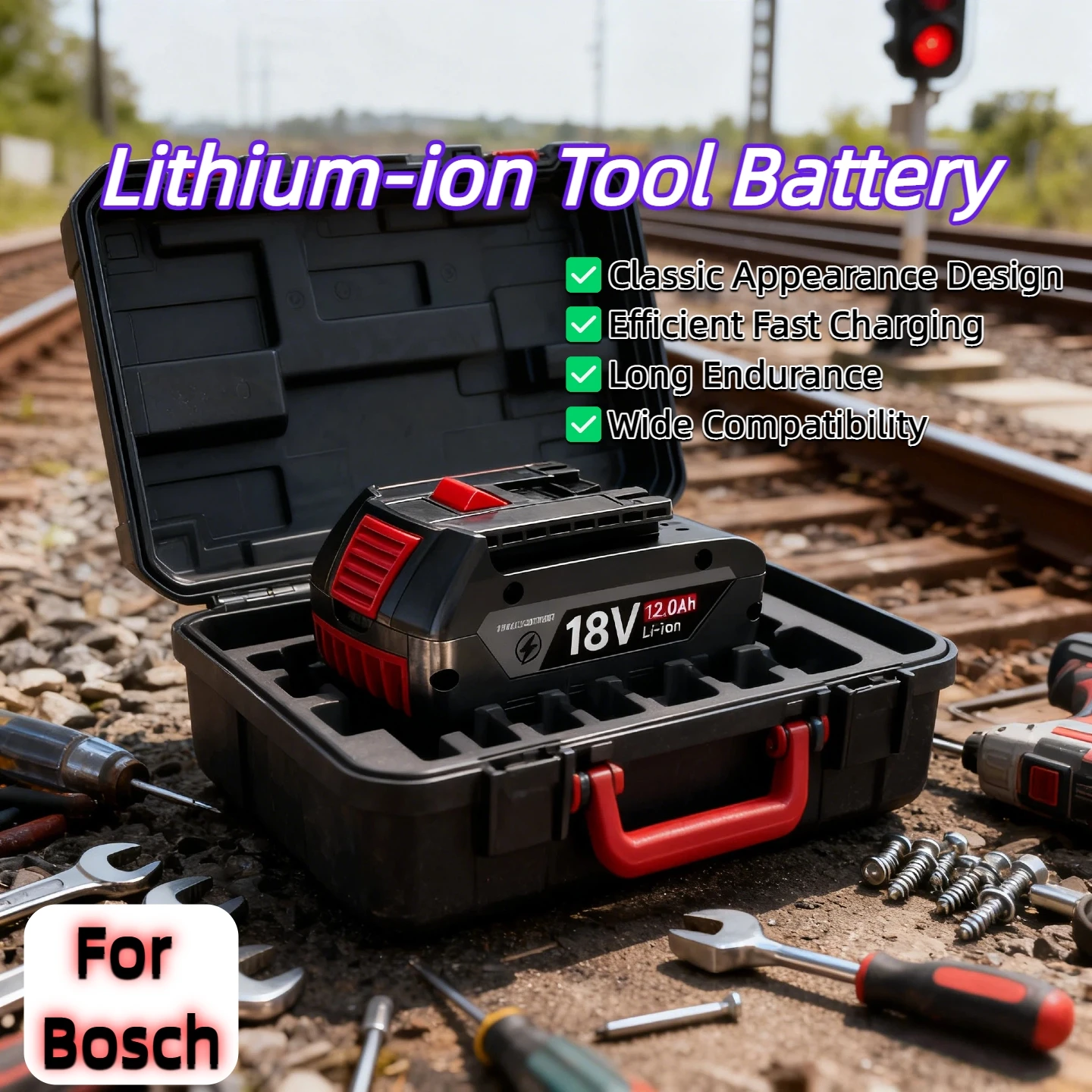 

Suitable for Bosch green power tool vacuum cleaner PBA18V 3000mAh lithium battery replacement 18V