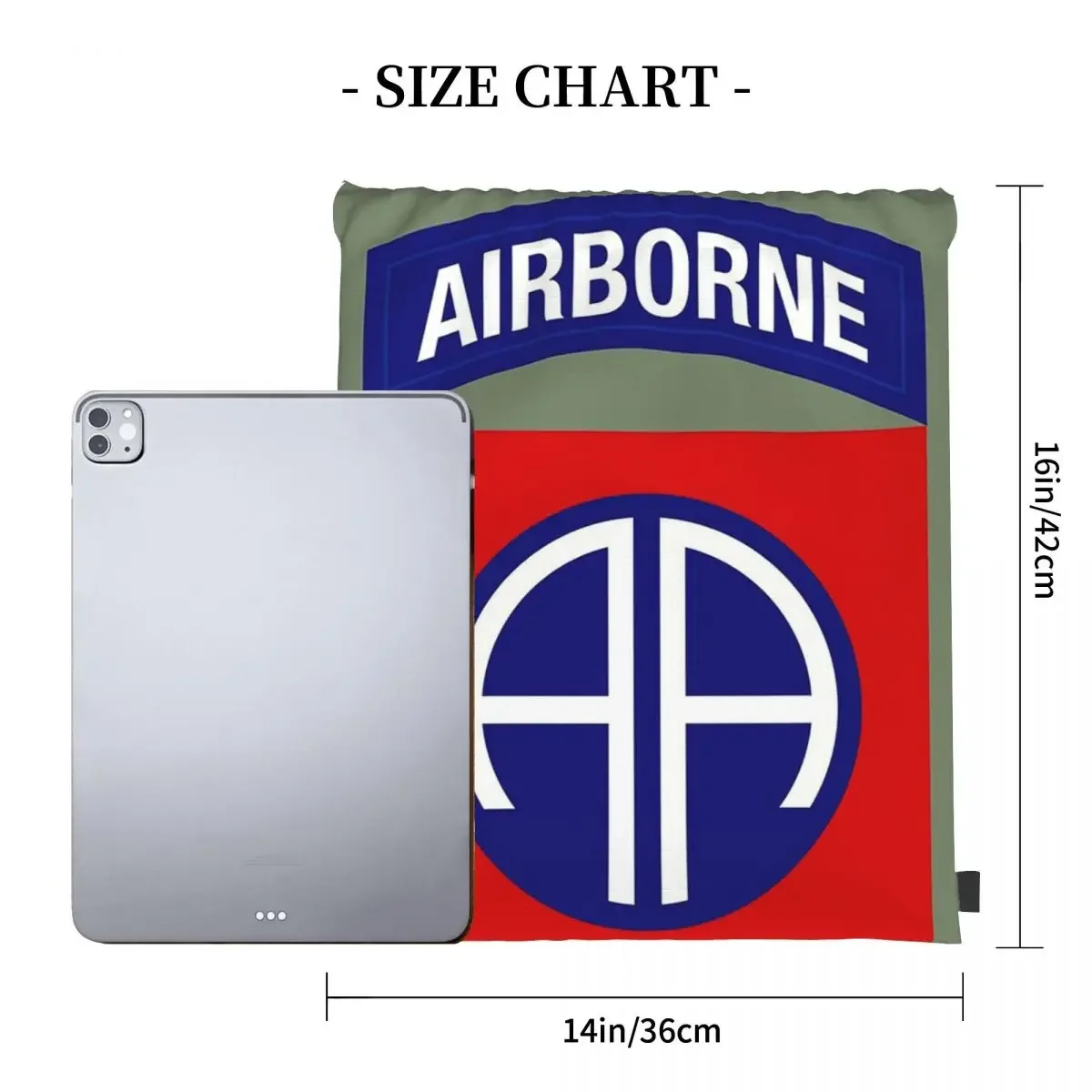 82nd Airborne Division Backpacks Portable Drawstring Bags Drawstring Bundle Pocket Storage Bag BookBag For Man Woman School