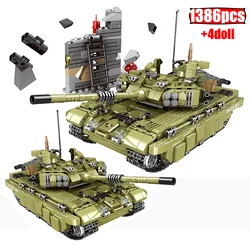 1386pcs City Technical Military Scorpion Tiger Tank Bricks Model WW2 MOC heavy battle tank Soldier Building Blocks Toys For kids