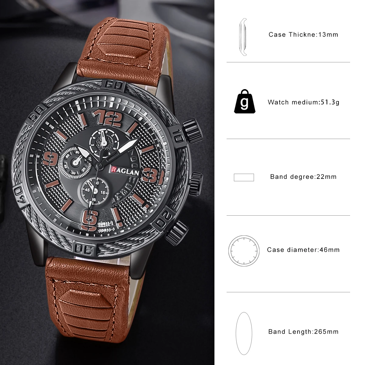 Quartz Watch For Men Watches Leather Strap Clock Gift Male Wristwatch Quartz Watch Relogio Masculino Reloj Hombres