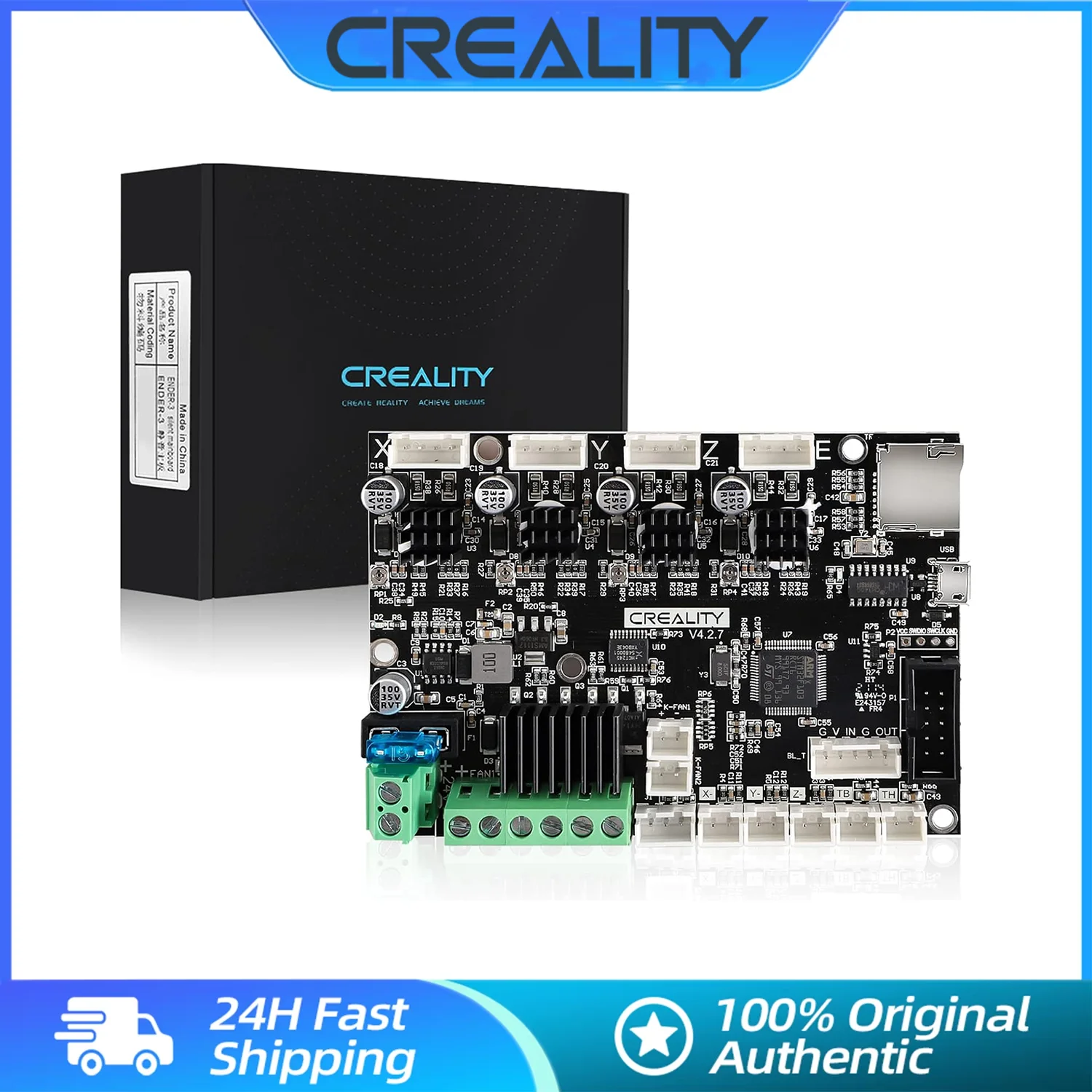 CREALITY 3D Ender 3 Silent Motherboard Kit Upgraded 32 Bit 3D Printer Silent Board Motherboard For Ender 2 Pro/3 V2/ 3 Pro/3 Max