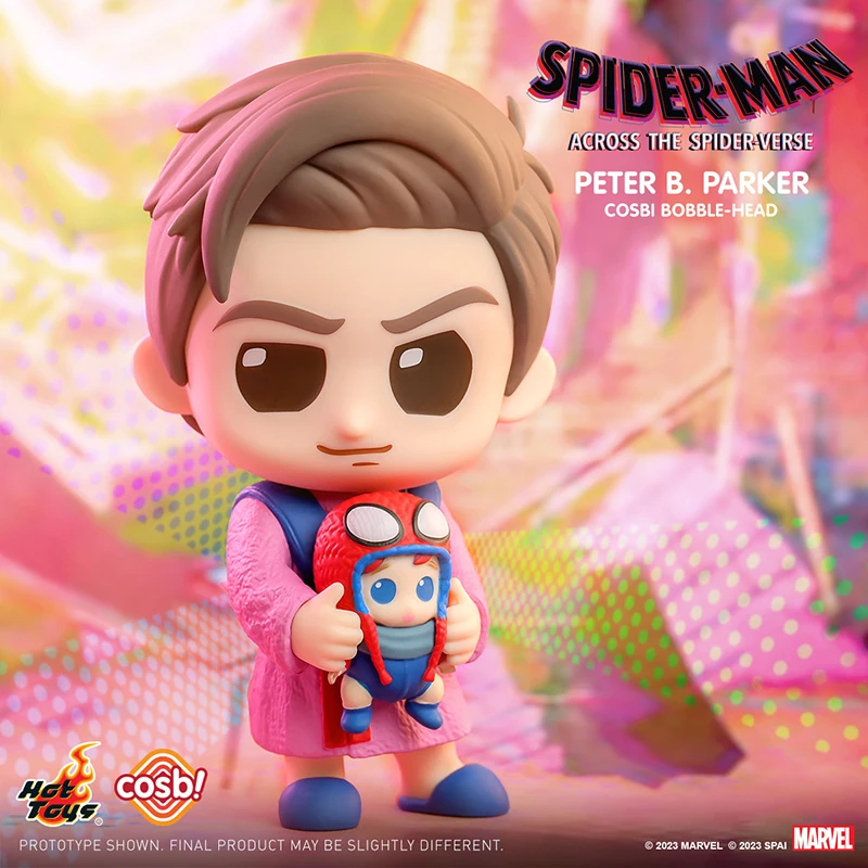 Echte Hottoys Spider Man über die Spinne Vers Ver.2 Serie Blind Box Mini Figur Spiderman Cosbi Glück Mystery Box Spielzeug Geschenk