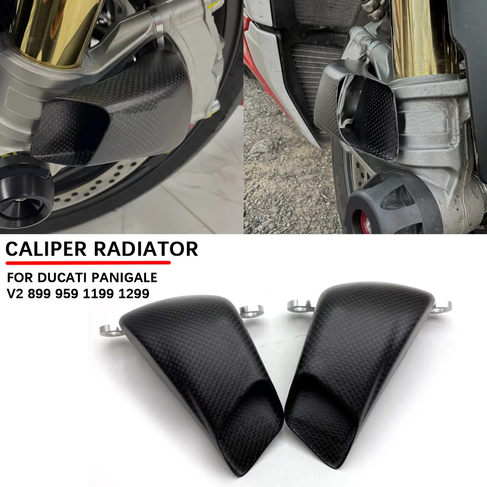 

Caliper Radiator Cover For DUCATI PANIGALE V4 V4S Accessories Carbon Fiber Front Brake Air Duct Caliper Radiator Cover 2025