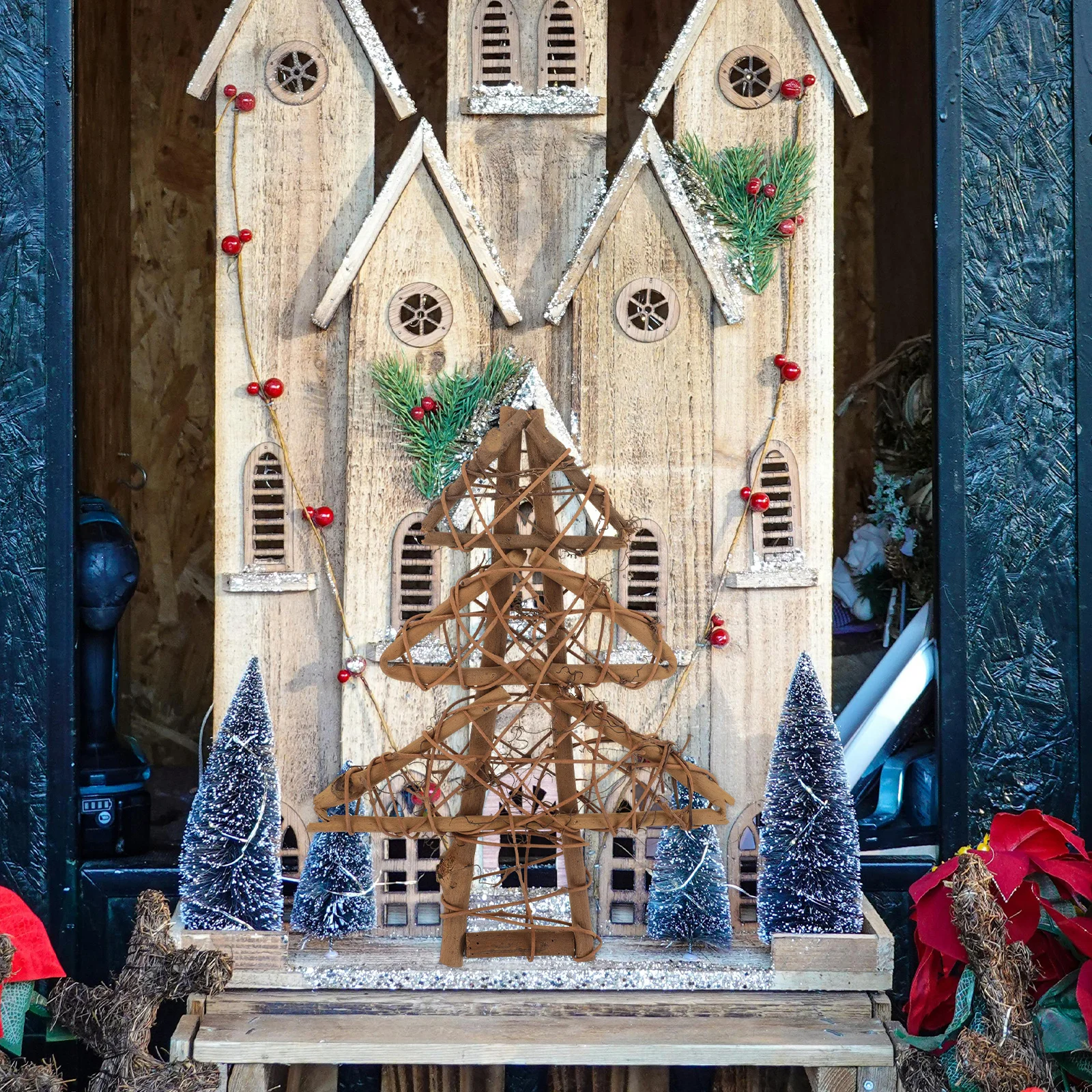 

DIY Rattan Wreath Frame for Christmas Tree Grapevine Wreaths Home Garden Craft Decor Rattan Wreath Garland Grapevine Garland