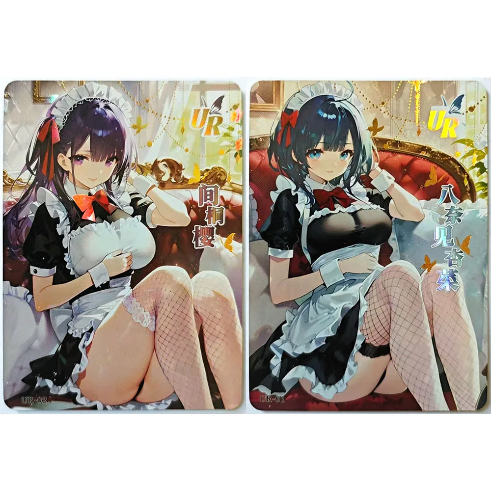 Anime Goddess Story SZR UR EX Matou Sakura Kafka Rem Miku Premium Glitter tarjeta coleccionable regalo de cumpleaños de Navidad juego de mesa