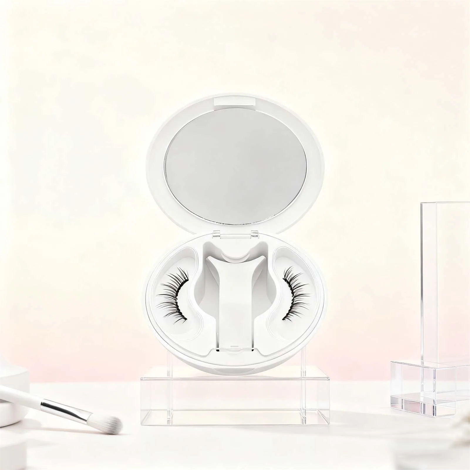 ソフト磁気つけまつげフルストリップ 7-13 ミリメートル混合長さナチュラルボリュームファイバーまつげストリップ接着剤なし毎日のまつげメイク