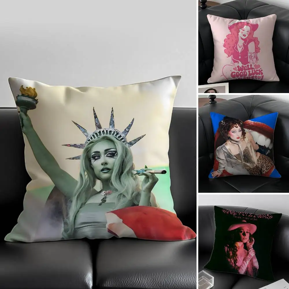 

C-ChappellS R-RoanS Pillow Case Skin-Friendly And Comfortable Fabric Pillowcase Lnvisible Lilky Zipper