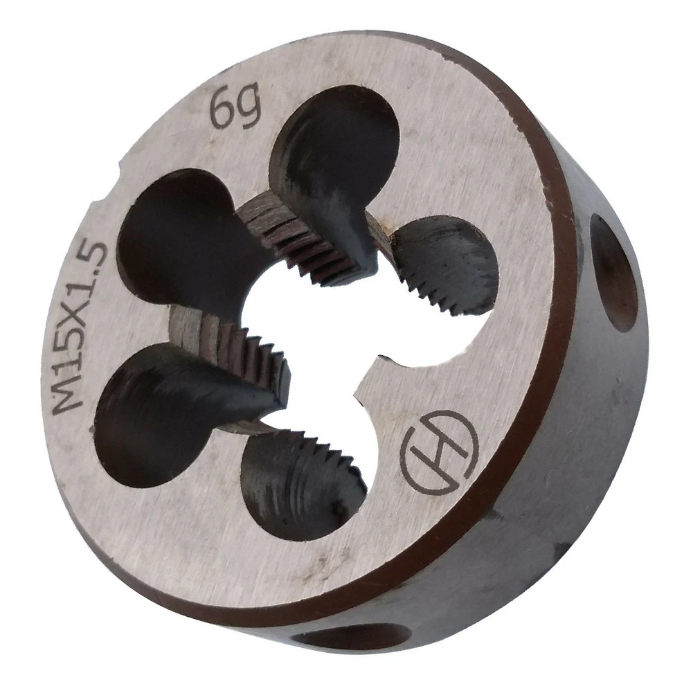 اليد اليمنى الموضوع يموت 15 مللي متر X 1.5 متري اليد اليمنى يموت M15 X 1.5 مللي متر الملعب OD:38 مللي متر موضوع معدني أداة متري الموضوع يموت