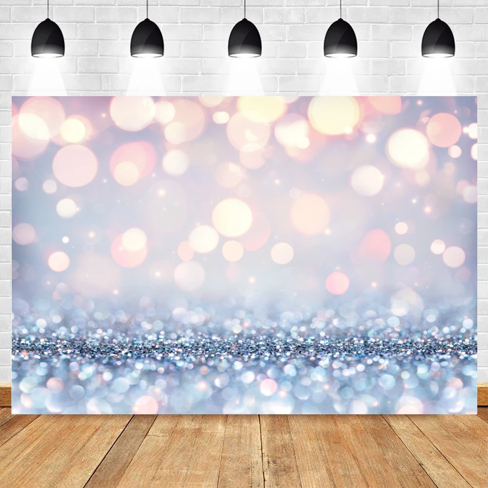 Fantasy Glitter Light Bokeh Birthday Backdrop Polka Dot Shimmer Sequin Wedding Party Photography Background Decor Photo Studio