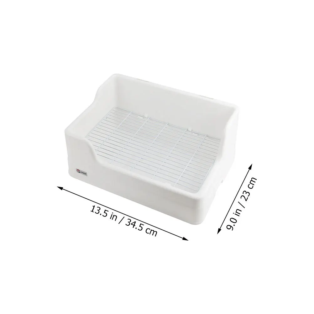 

Pet Cage Toilet Bunny Litter Box Reusable Durable Low Entry Easy Clean Mesh Safe For Rabbit Hamster Guinea Pig Cage