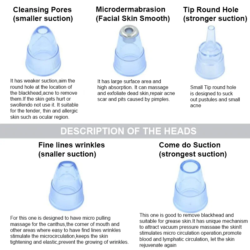 جهاز كهربائي لشفط وإزالة الرؤوس السوداء للعناية بالبشرة والعناية بالوجه ودورة المياه USB منظف عميق للأنف وغسيل الوجه بثرة