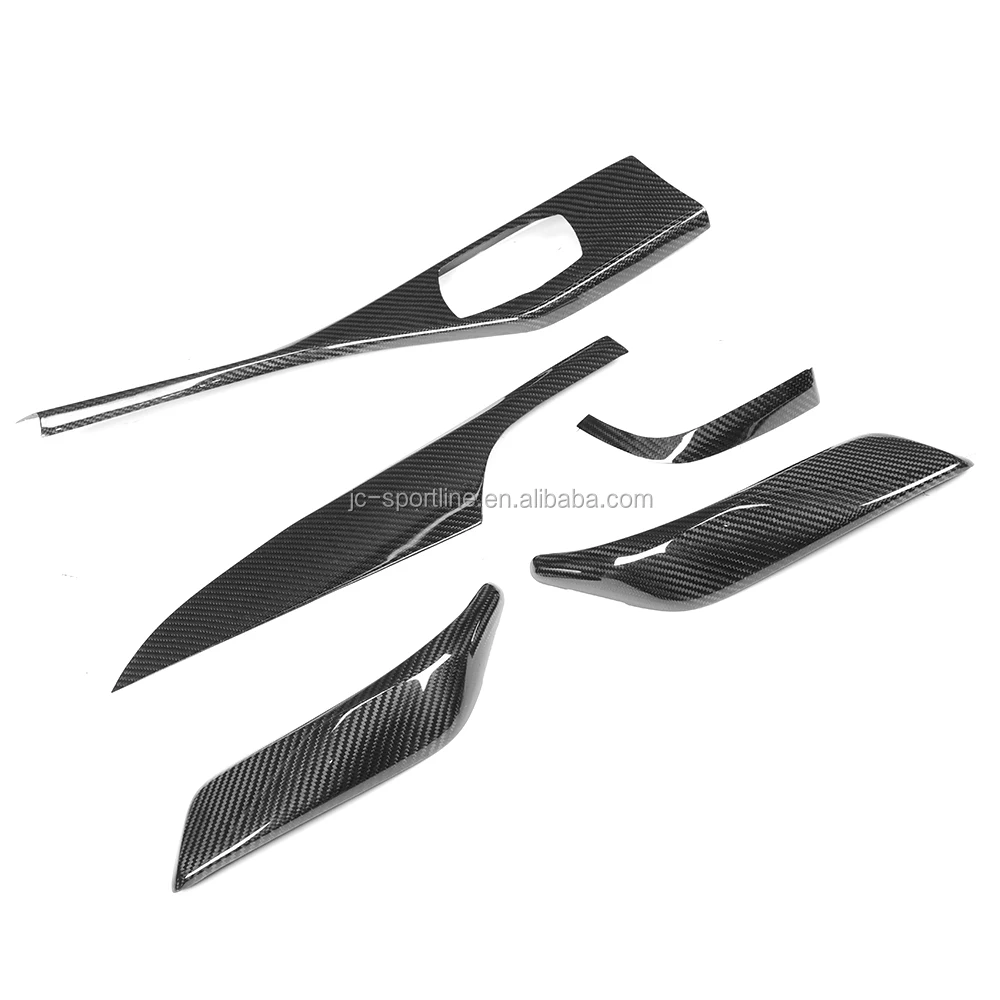 5 PCS/SET Gloss Black 2 Series Carbon F22 Interior Dashboard for    2 SERIES F22 COUPE 220i 2014UP LHD