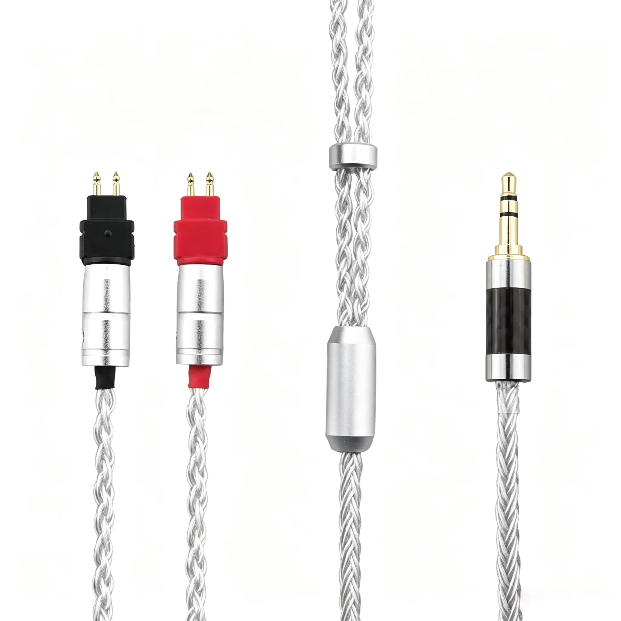 3.5/2.5/4.4mm XLR HiFi 16 Core OCC Silver Plated Earphone Cable For Sennheiser HD580 HD600 HD650 HD25 HD545 HD565 HD535 HD660S