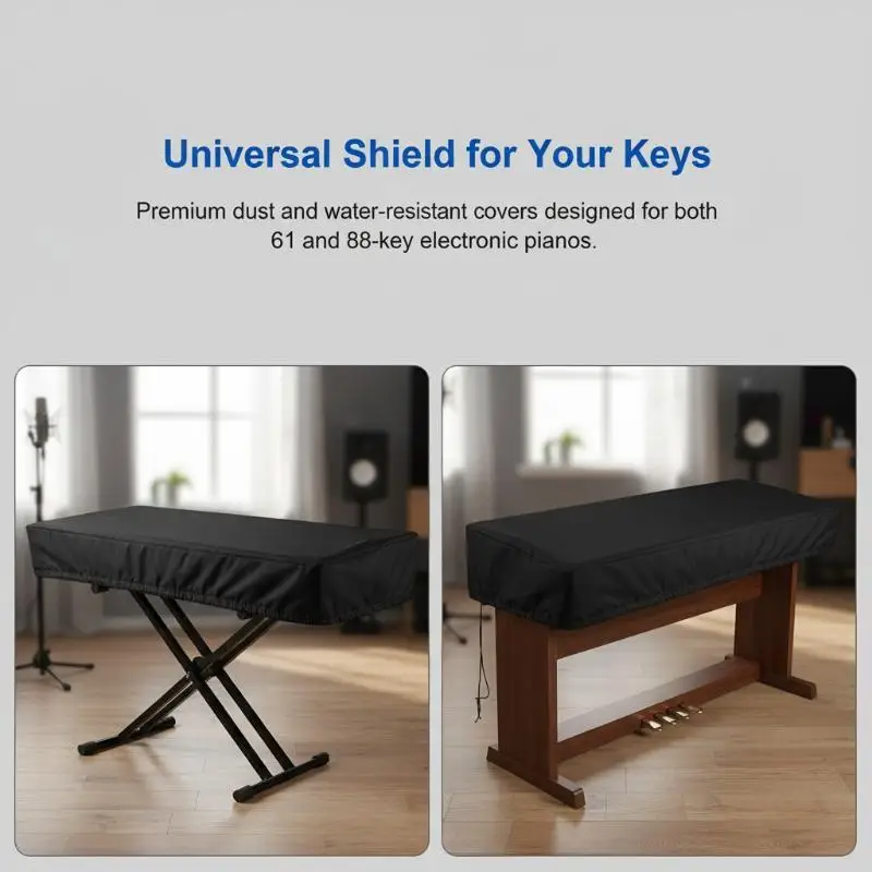 1PCS 61/88 Keys Electronic Piano Keyboard Covers Keyboards Stretchable Dust Proof Folding Waterproof