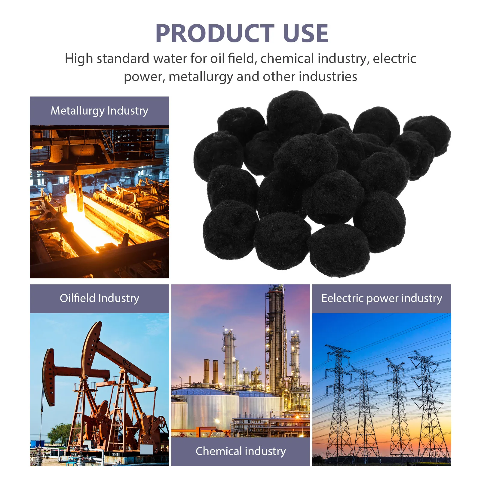 

Fish Tank Balls Pool Sand Filter Media High Strength Elastic Water Treatment for Industry High Density